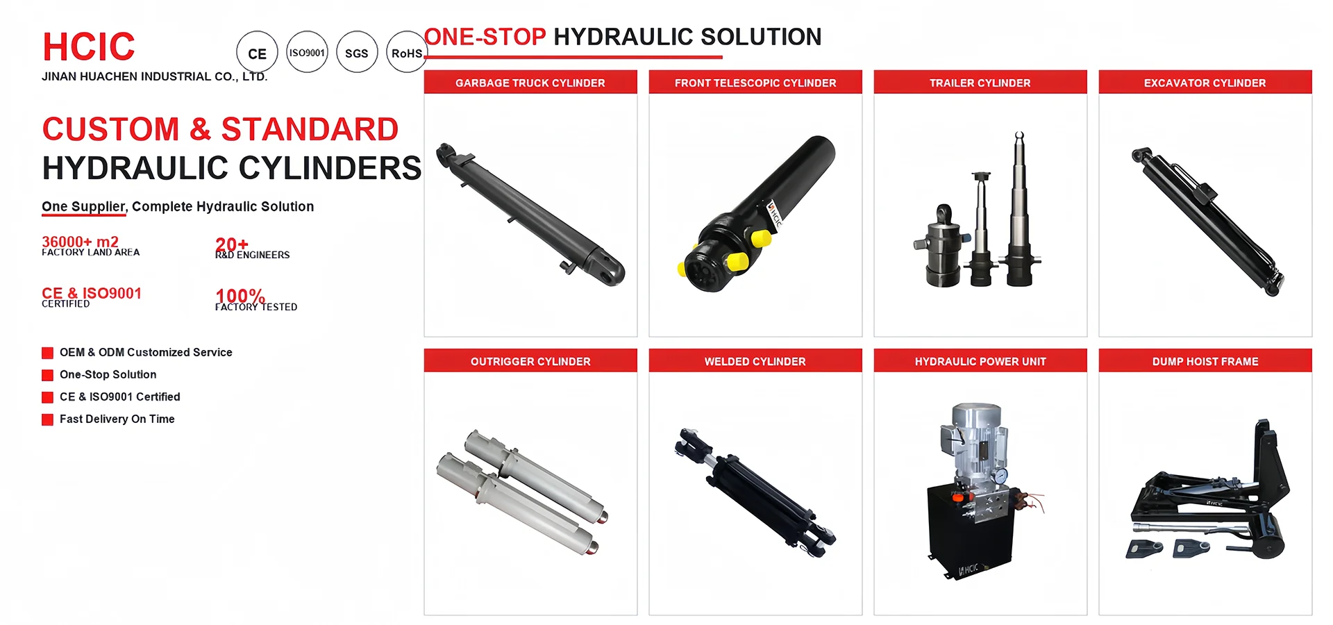 Kaksitoimisten hydraulisylinterien valmistajat