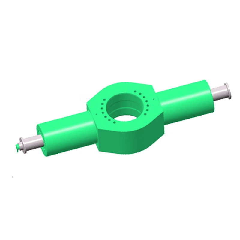 Kaksitoiminen hydraulipuristussylinteri