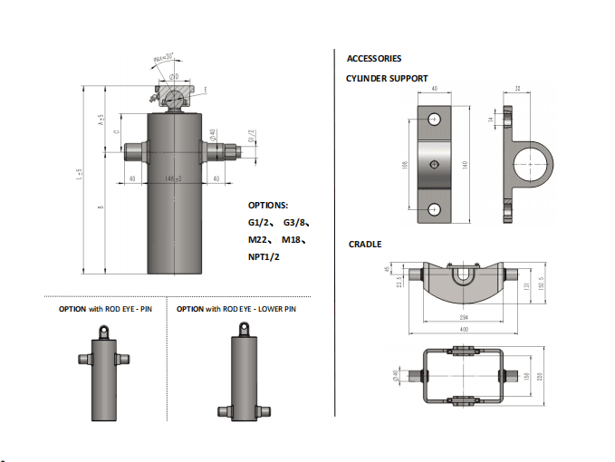 telescopic hydraulic cylinders