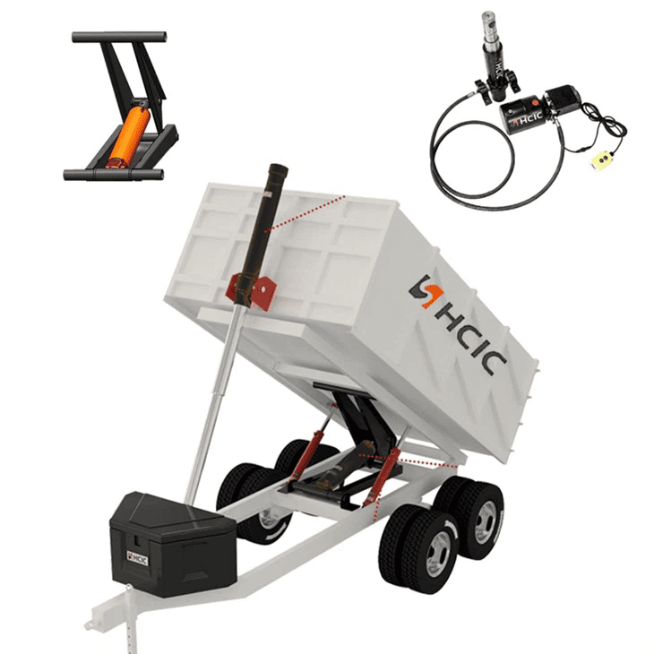 Suurien tonnien HSG korkeapaineinen hydrauliöljysylinteri kippiperävaunuun